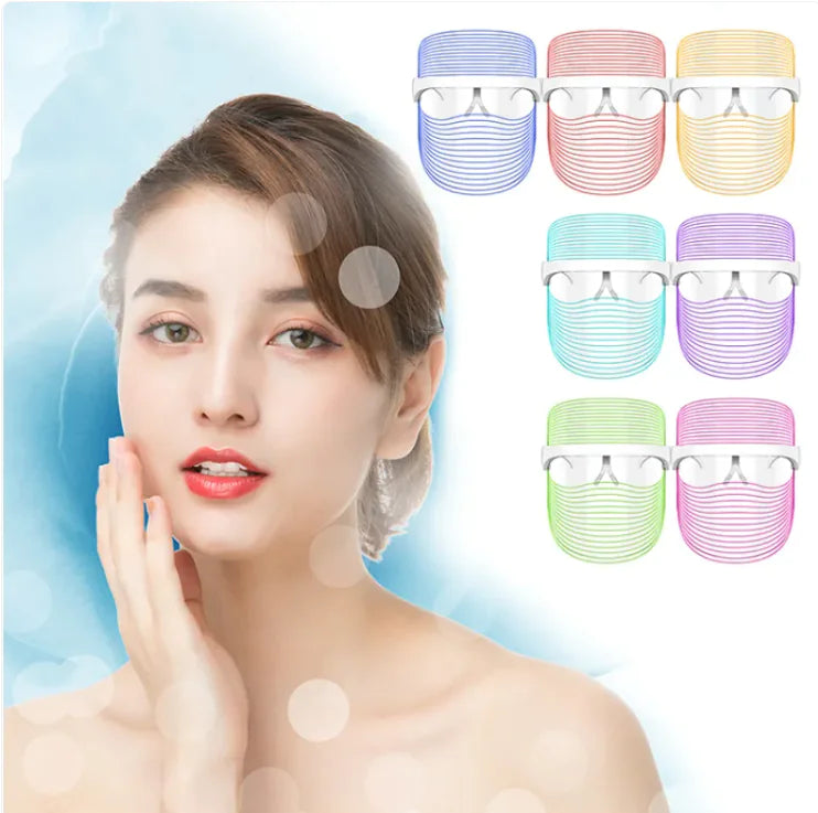 7-Color LED Red Light Therapy Face Mask